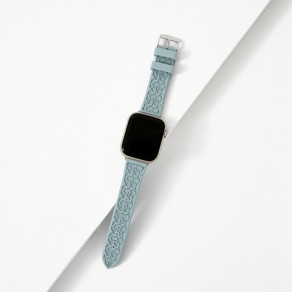 NEW Coach Apple Watch Strap Band Blue - Picture 9 of 10